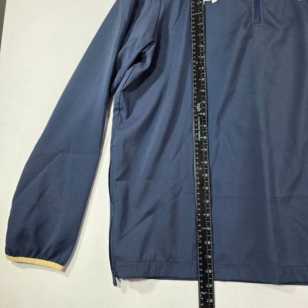 Under Armour Notre Dame Football Jacket Mens XL Navy Quarter Zip long sleeves